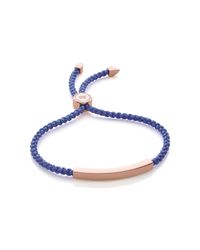 Monica Vinader | Blue Linear Friendship Bracelet | Lyst