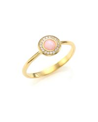 Ippolita | Lollipop Pink Opal, Diamond & 18k Yellow Gold Mini Ring | Lyst