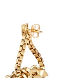 Ela Stone | Metallic 'patti' Knot Box Chain Drop Earrings | Lyst