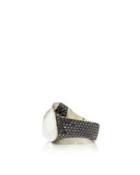 Vhernier | Metallic Freccia Black Diamond Ring | Lyst