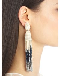 Oscar de la Renta | Metallic Ombre Tassel Earrings | Lyst