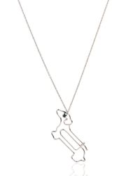 Hillier | Metallic Paperclip Dog Necklace | Lyst