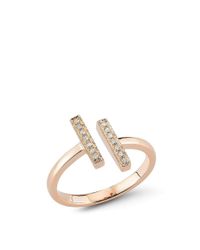 Dana Rebecca | Pink Sylvie Rose Double Open Bar Ring | Lyst