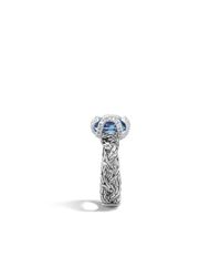 John Hardy | Blue Braided Chain Band Ring With Moon Quartz And Diamond | Lyst