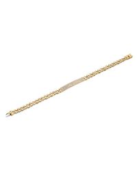Anne Sisteron - 14kt Yellow Gold Diamond Thick Chain Id Bracelet - Lyst