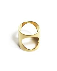 Uncommon Matters | Metallic Gold Double Direction Ring | Lyst