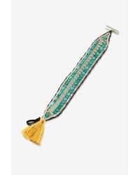 French Connection | Metallic Bracelet-woven Bead And Tassel | Lyst