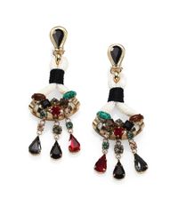 Etro | Multicolor Jeweled Chandelier Earrings | Lyst