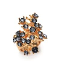 Alexander McQueen | Metallic Cherry Blossom Ring | Lyst