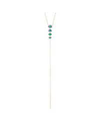 Anne Sisteron | Green 14kt Rose Gold Opal Diamond Lariat Necklace | Lyst