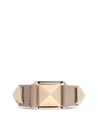 Valentino | Metallic 'rockstud' Macro Leather Bracelet | Lyst