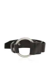 Ann Demeulemeester | Black Ring Leather Bracelet | Lyst