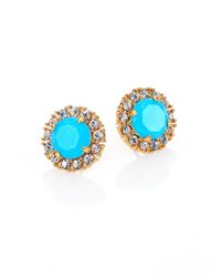 kate spade new york | Blue Secret Garden Stud Earrings | Lyst