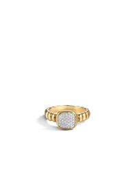 John Hardy | Metallic Classic Chain Ring With Diamonds | Lyst