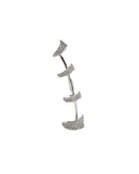Colette | White Gold And Diamond Ear Cuff | Lyst