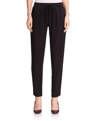 Three Dots | Black Drawstring Pants | Lyst