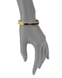 Marc By Marc Jacobs | Metallic Id Katie Bangle Bracelet/black | Lyst