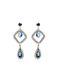Carole Tanenbaum | Blue Hobe Open Diamante and Sapphire Drop Earrings | Lyst