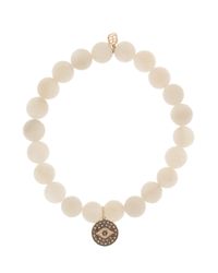 Sydney Evan | White Moonstone Mall Eye Bracelet | Lyst