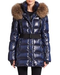 Sam. | Blue Millenium Fur-trimmed Puffer | Lyst