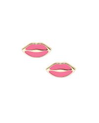Maria Francesca Pepe - Pink Lips Shaped Earrings - Lyst