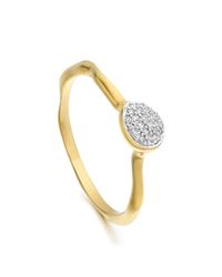 Monica Vinader | Metallic Siren Diamond Small Stacking Ring | Lyst