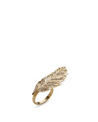 Rebecca Minkoff | Metallic Feather Knuckle Duster Ring | Lyst