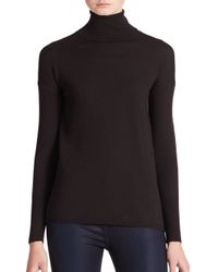J Brand | Black Sheer-back Turtleneck | Lyst