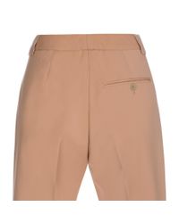 Paul Smith | Orange Women's Peach Wool Pleated Trousers | Lyst