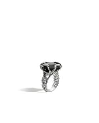 John Hardy | Black Classic Chain Large Braided Ring | Lyst