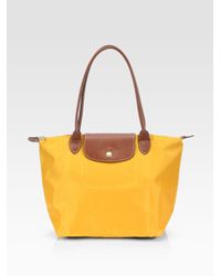 Longchamp | Yellow Le Pliage Medium Shoulder Tote | Lyst