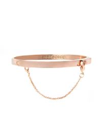 Eddie Borgo | Pink Rose Gold Extra Thin Safety Chain Bracelet | Lyst