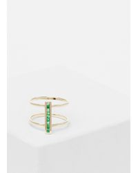 Anna Sheffield | Yellow Gold & Emeralds Pave Licol Ring | Lyst