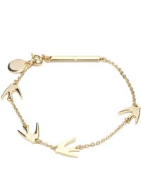 McQ | Metallic Mcq Swallow Bracelet | Lyst
