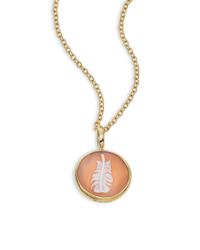 Ippolita | Metallic Shell Cameo, Clear Quartz & 18k Yellow Gold Feather Charm | Lyst