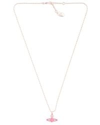 Vivienne Westwood | Metallic Enameled Rose Orbit Pendant Necklace | Lyst