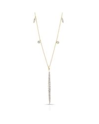 Anne Sisteron - 14kt Yellow Gold Diamond Luxe Beam Necklace - Lyst