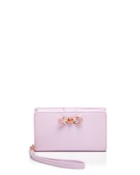Ted Baker | Pink Philpia Molded Leather Smartphone Wristlet | Lyst