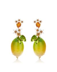 Dolce & Gabbana | Green Lemon Resin Earrings | Lyst