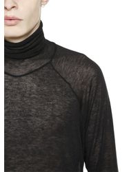 Haider Ackermann | Black Viscose & Wool Turtleneck Sweater | Lyst