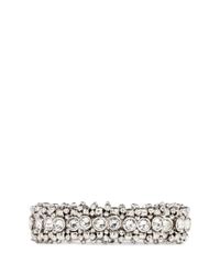 Philippe Audibert Metallic Amelia Bead And Crystal Embellished Elasticated Bracelet