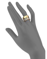 Michael Kors | Metallic Brilliance Statement Tricolor Pavé Stacked Ring | Lyst