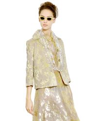 Rochas | Yellow Floral Embroidered Duchesse Jacket | Lyst