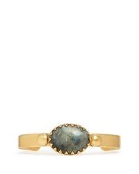 Ela Stone | Metallic 'tessa' Oval Malachite Cuff | Lyst