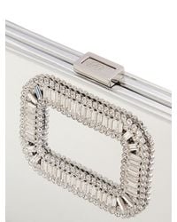 Roger Vivier | Metallic Pilgrim Swarovski Mirror Leather Clutch | Lyst