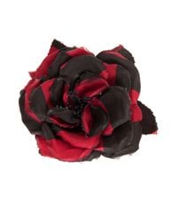 Alessandra Rich | Red Silk Flower Pin | Lyst