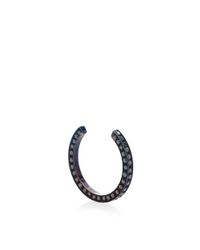 Maison Dauphin | Single Open Band Blue Rhodium Ring | Lyst