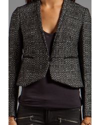 Diane von Furstenberg | Black Illene Bonded Raffia Jacket | Lyst