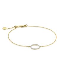 Monica Vinader | Metallic Riva Diamond Hoop Chain Bracelet | Lyst