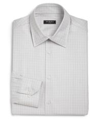 Saks Fifth Avenue | Gray Regular-fit Windowpane Check Dress Shirt for Men | Lyst